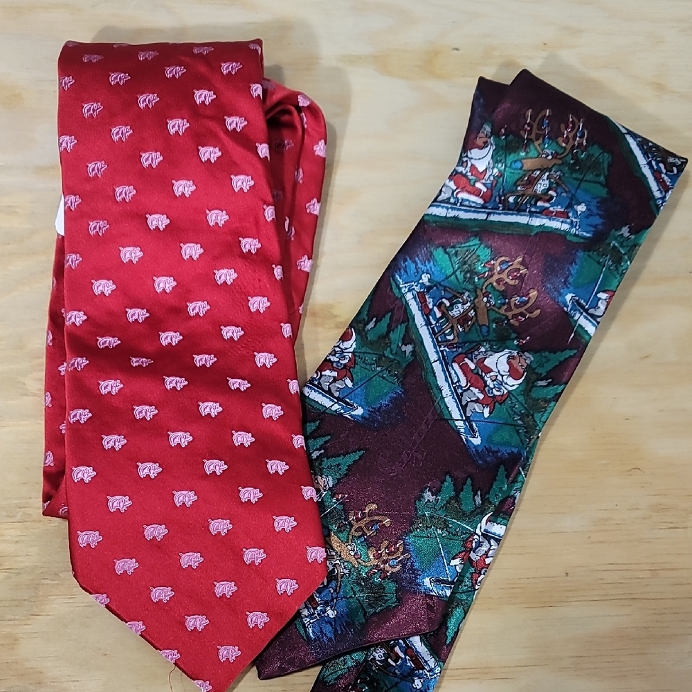 Ted Baker & Hallmark Holiday Reindeer Christmas Tie BUNDLE